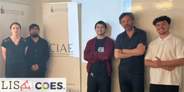 Equipo LISA (de izquierda a derecha: Katherine Aravena, Kevin Carrasco, René Canales, Juan Carlos Castillo y Tomás Urzúa).